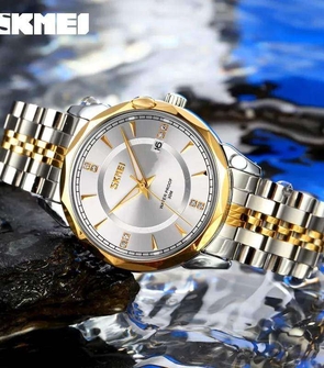 SKMEI 9268 NEW Silver Gold White