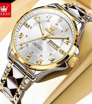 OLEVS 2609 Silver Gold White