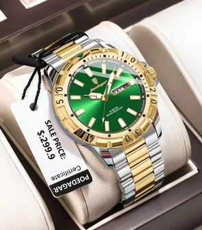 Poedagar 959 New silver gold green