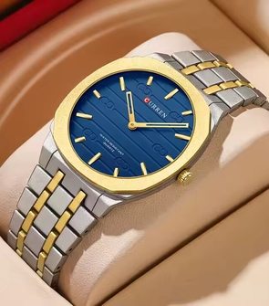 CURREN 8444 NEW silver gold blue