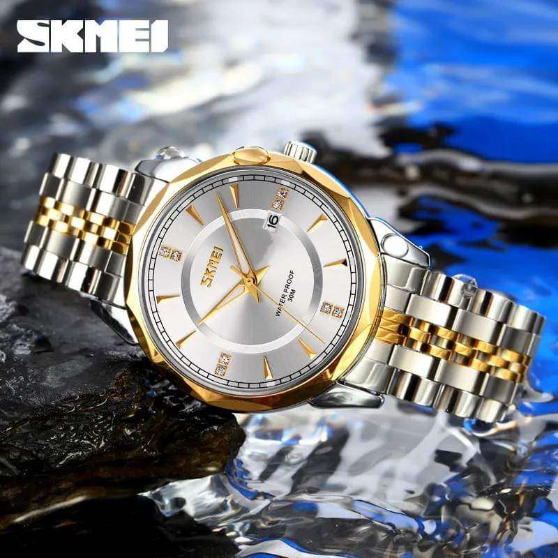 SKMEI 268 Silver Gold White