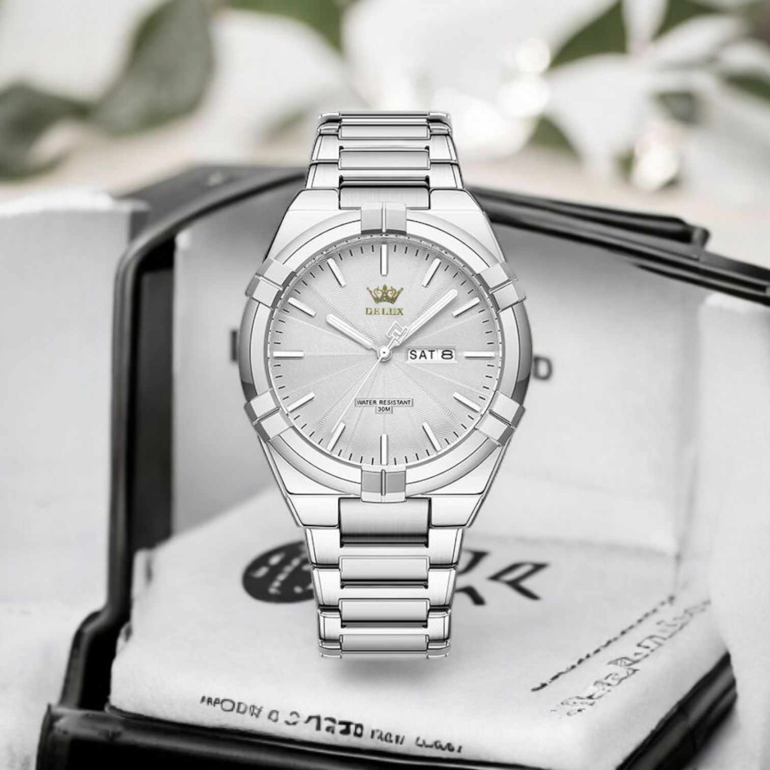 DELUX 9218 silver white