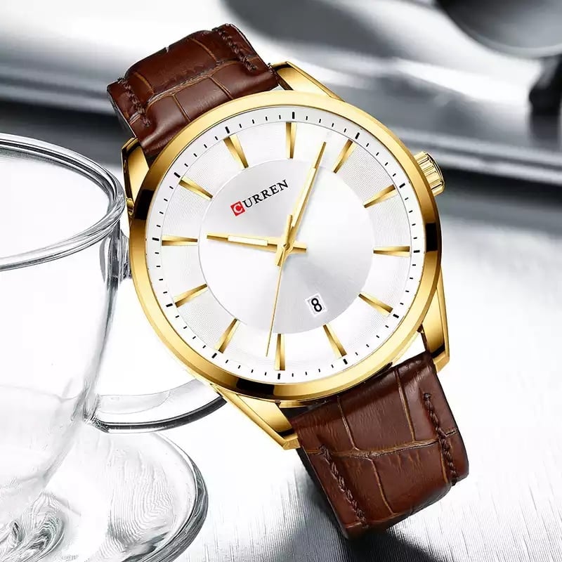 CURREN 8365 Coffee Gold White