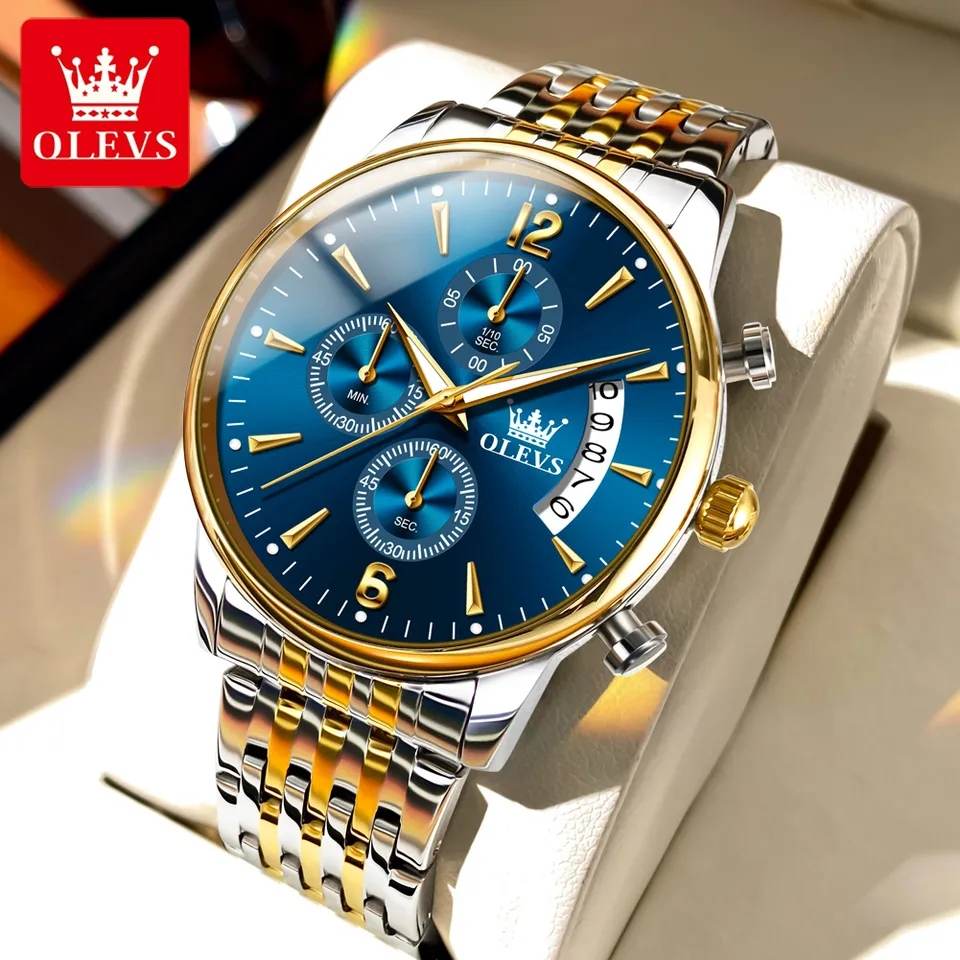 OLEVS 2867 Silver Gold Blue