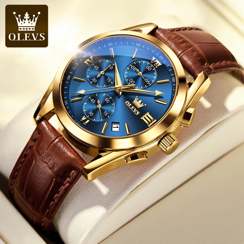 OLEVS 2872 Coffee Gold Blue