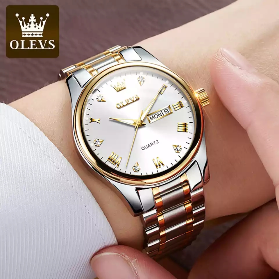 OLEVS 5563 Silver Gold White