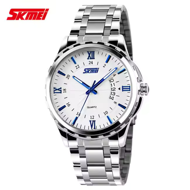 SKMEI 9069 NEW silver blue white