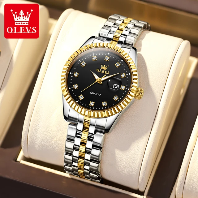 OLEVS 5526 Womens Silver Gold Black