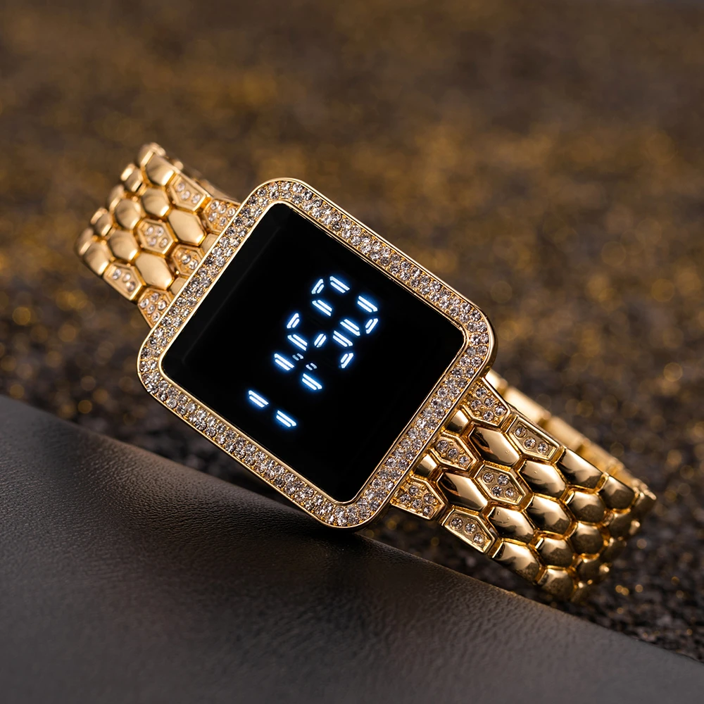 Women Watch Gold Black